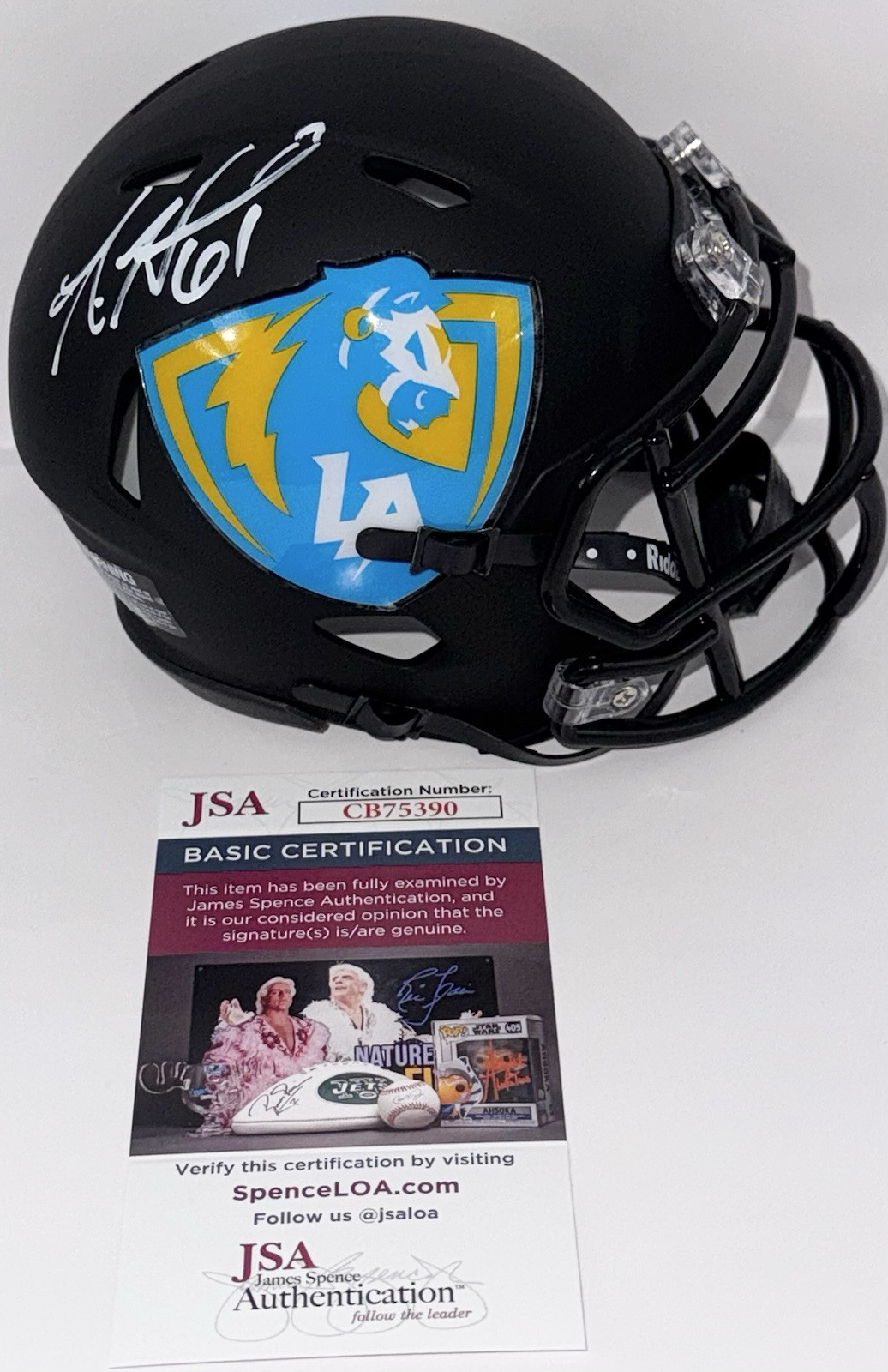 Nick Hardwick Signed Autographed Los Angeles Chargers Mini Helmet JSA COA