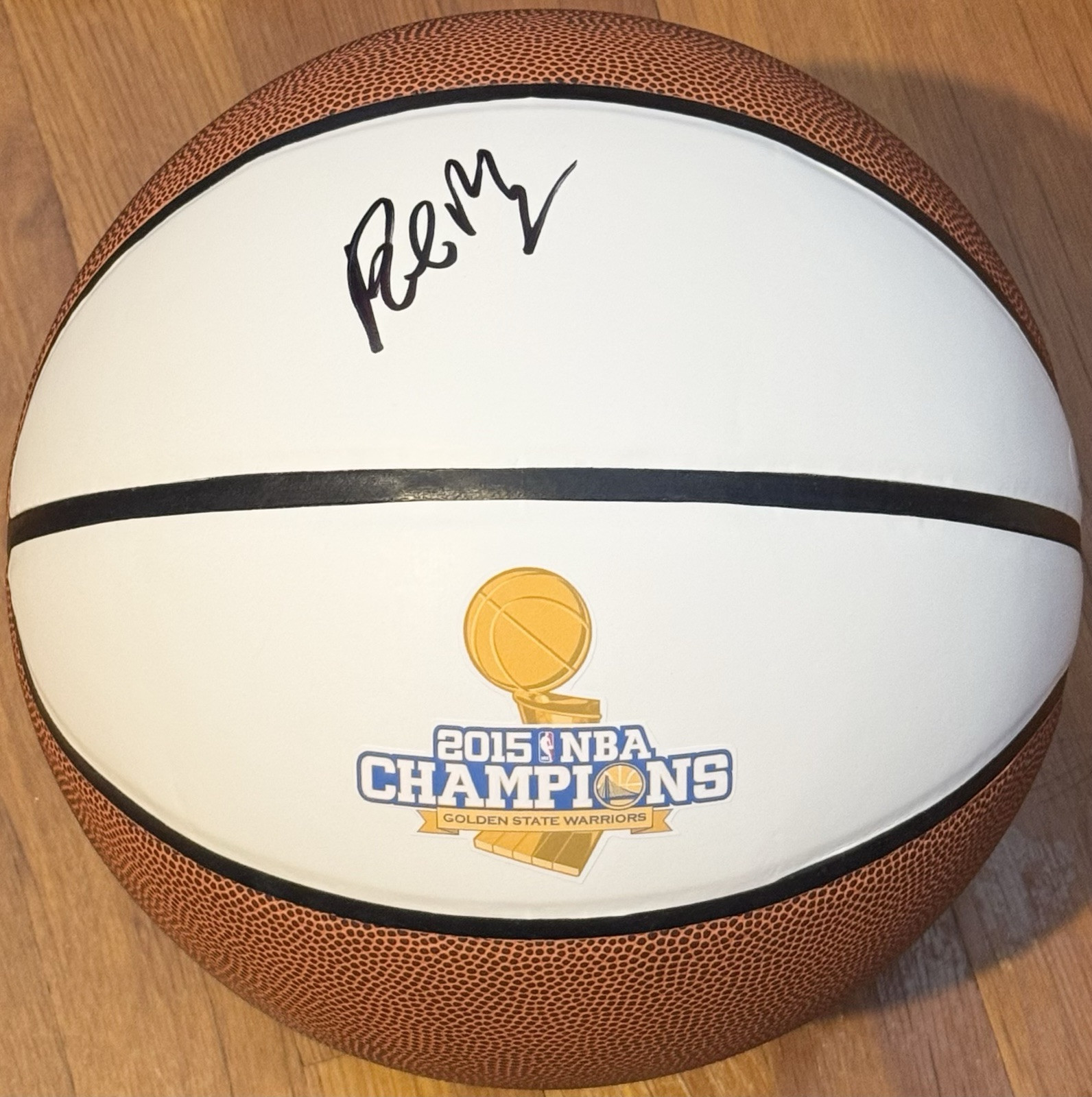 Bob Myers Signed Autographed Golden State Warriors Champs Logo Basketball JSA