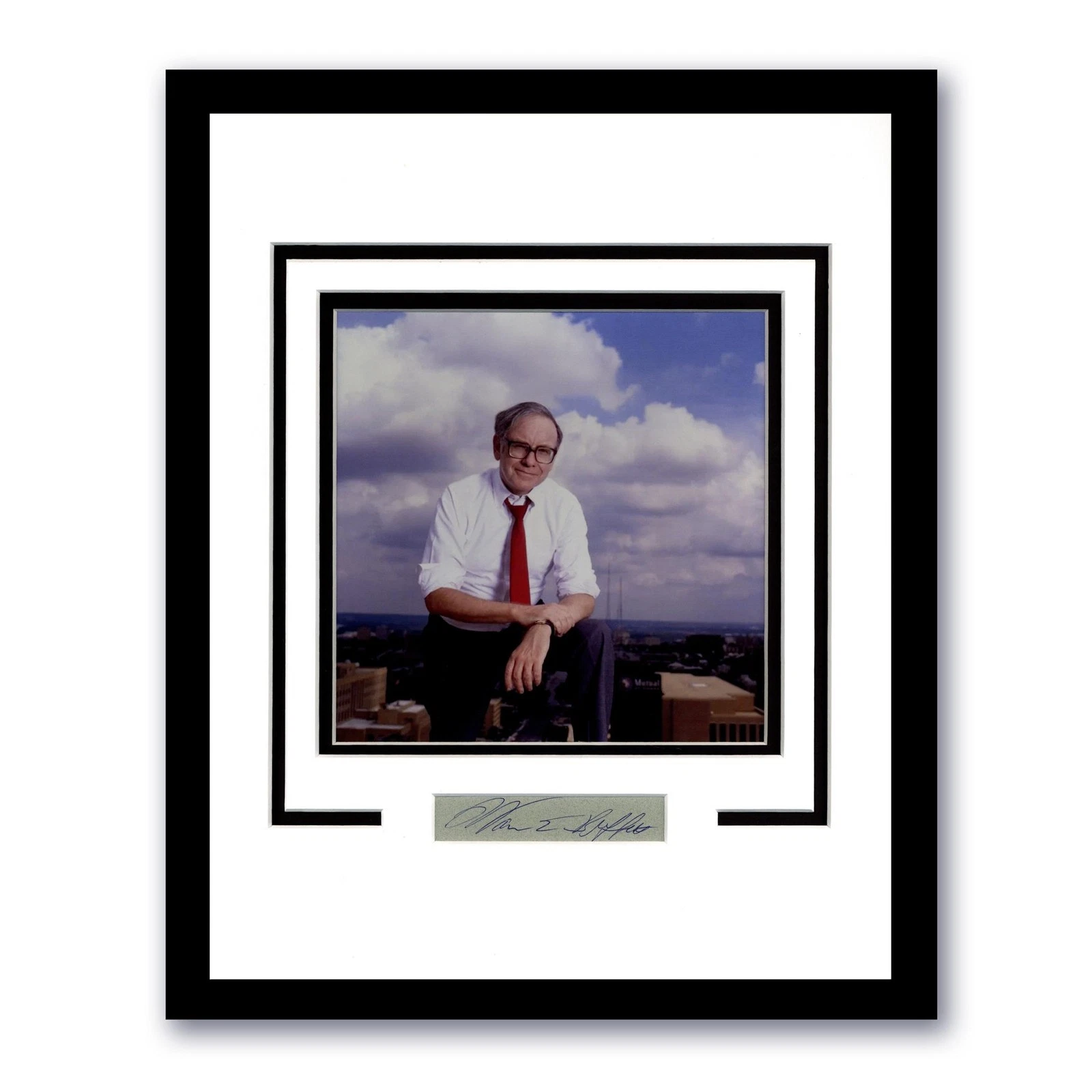 Warren Buffett AUTOGRAPH Signed Berkshire Hathaway CEO Framed 11x14 Display ACOA