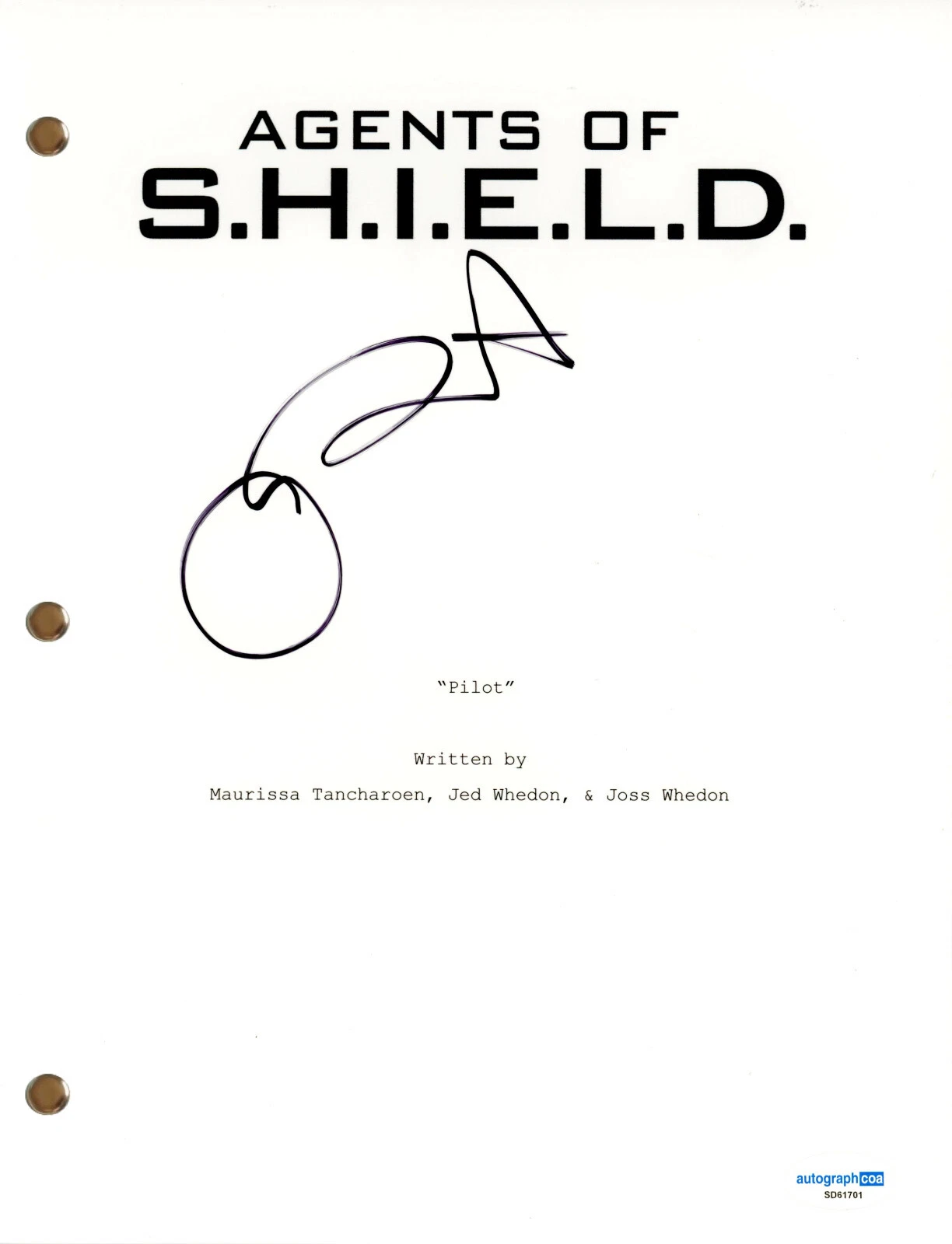 Chloe Bennet “Agents of S.H.I.E.L.D.” Signed Autograph Pilot Episode Script ACOA