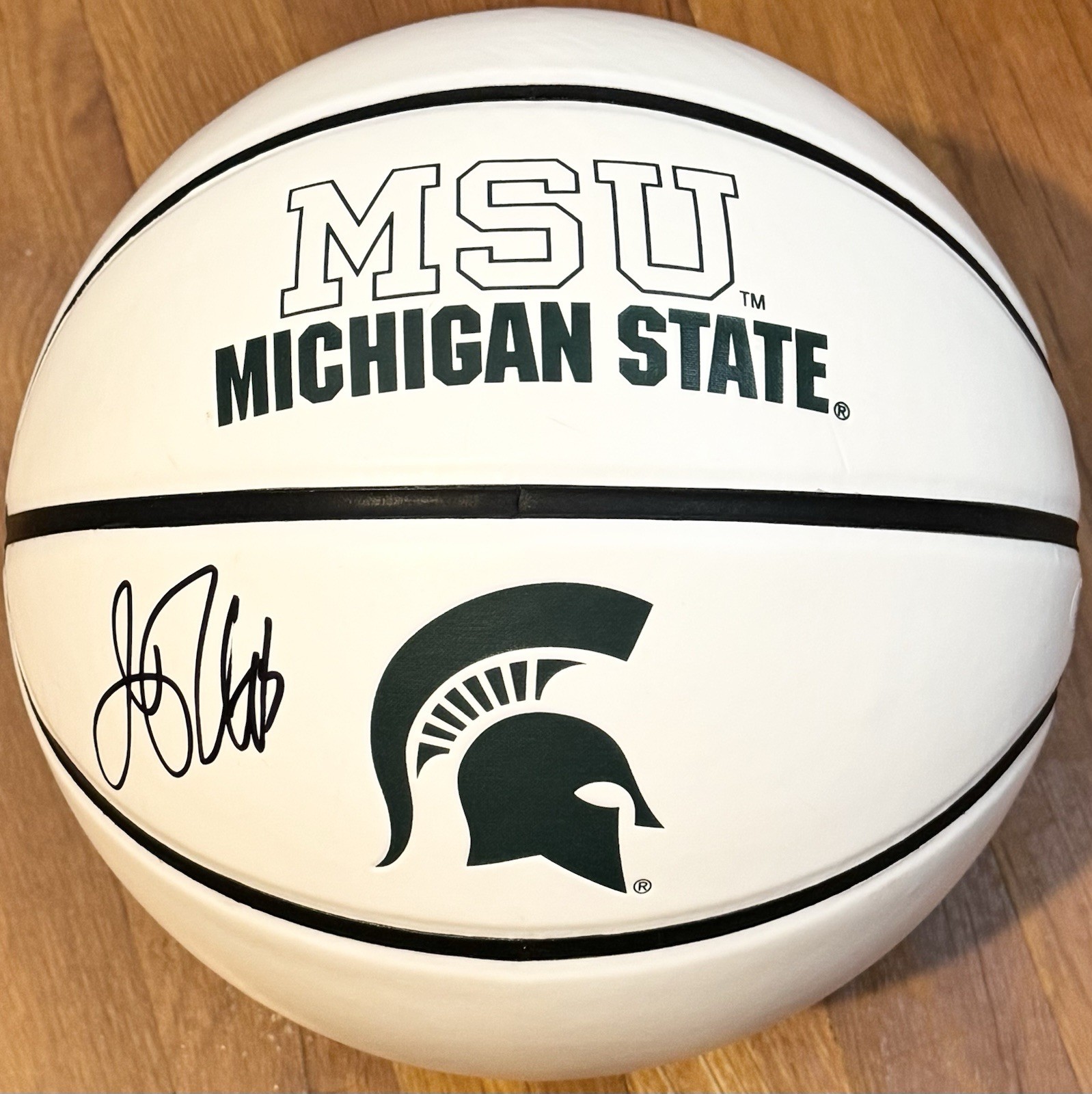 Jason Richardson Signed Autographed Michigan State Spartans Logo Basketball JSA