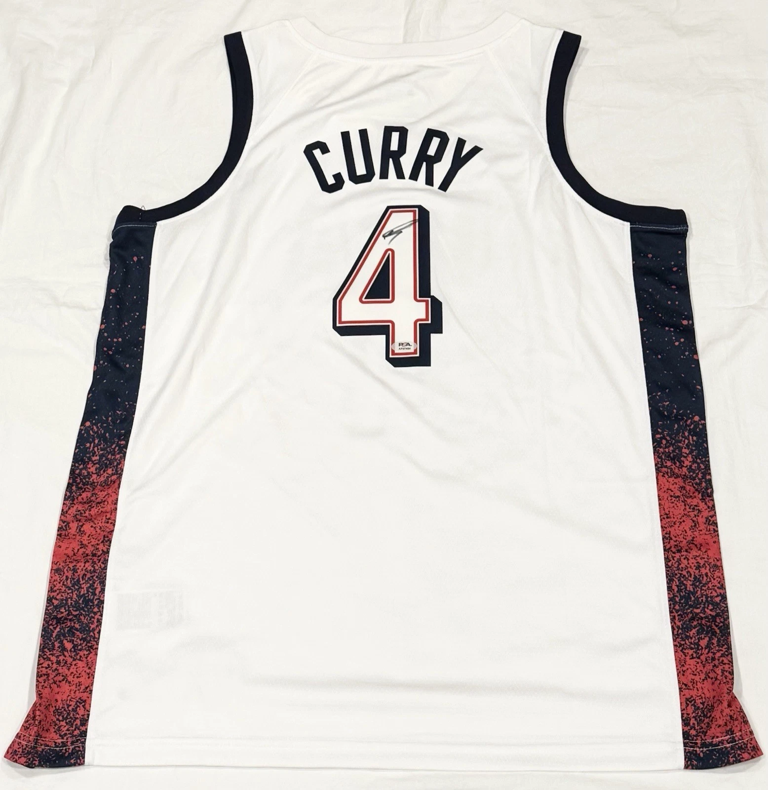 Stephen Curry Signed Autographed Team USA 2024 Paris Jersey PSA/DNA COA