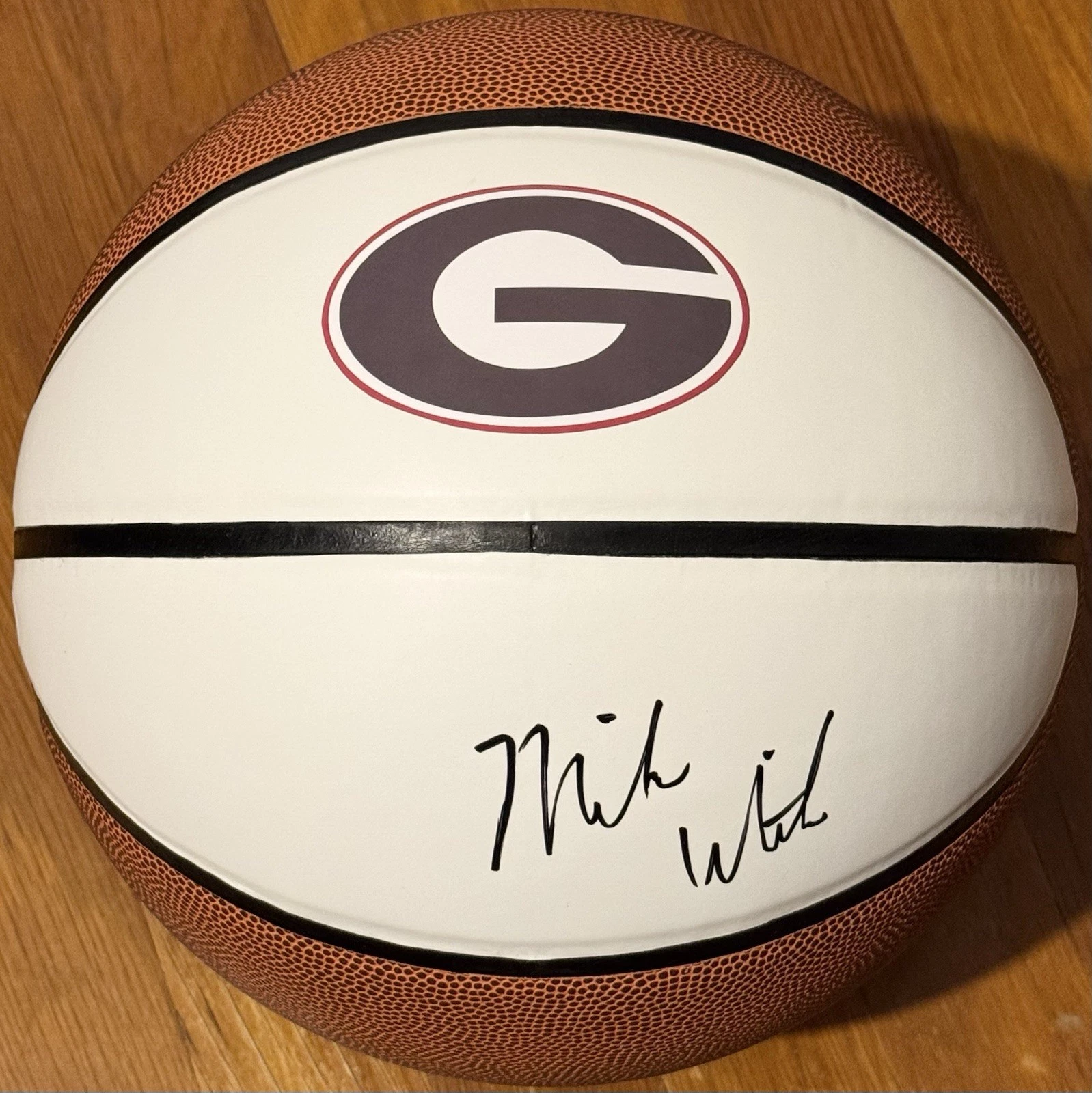 Mike White Signed Autographed Georgia Bulldogs Logo Basketball JSA COA