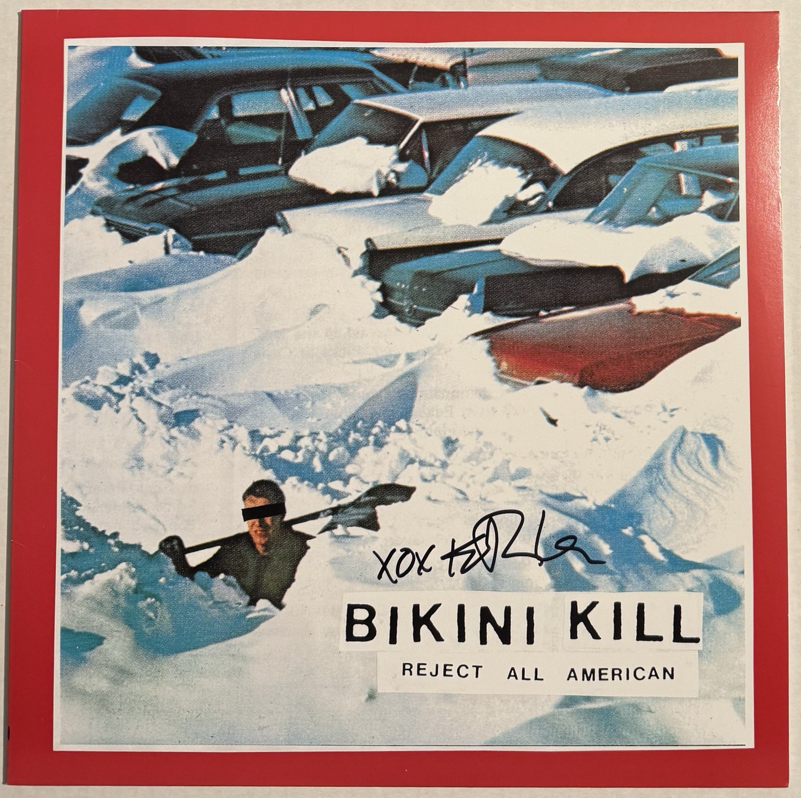Kathleen Hanna Bikini Kill Reject All American Signed Vinyl Record Album LP JSA