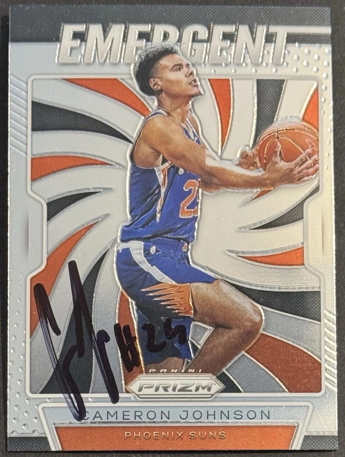 Cameron Johnson Signed 2019-20 Prizm Emergent Rookie Card BAS Beckett COA