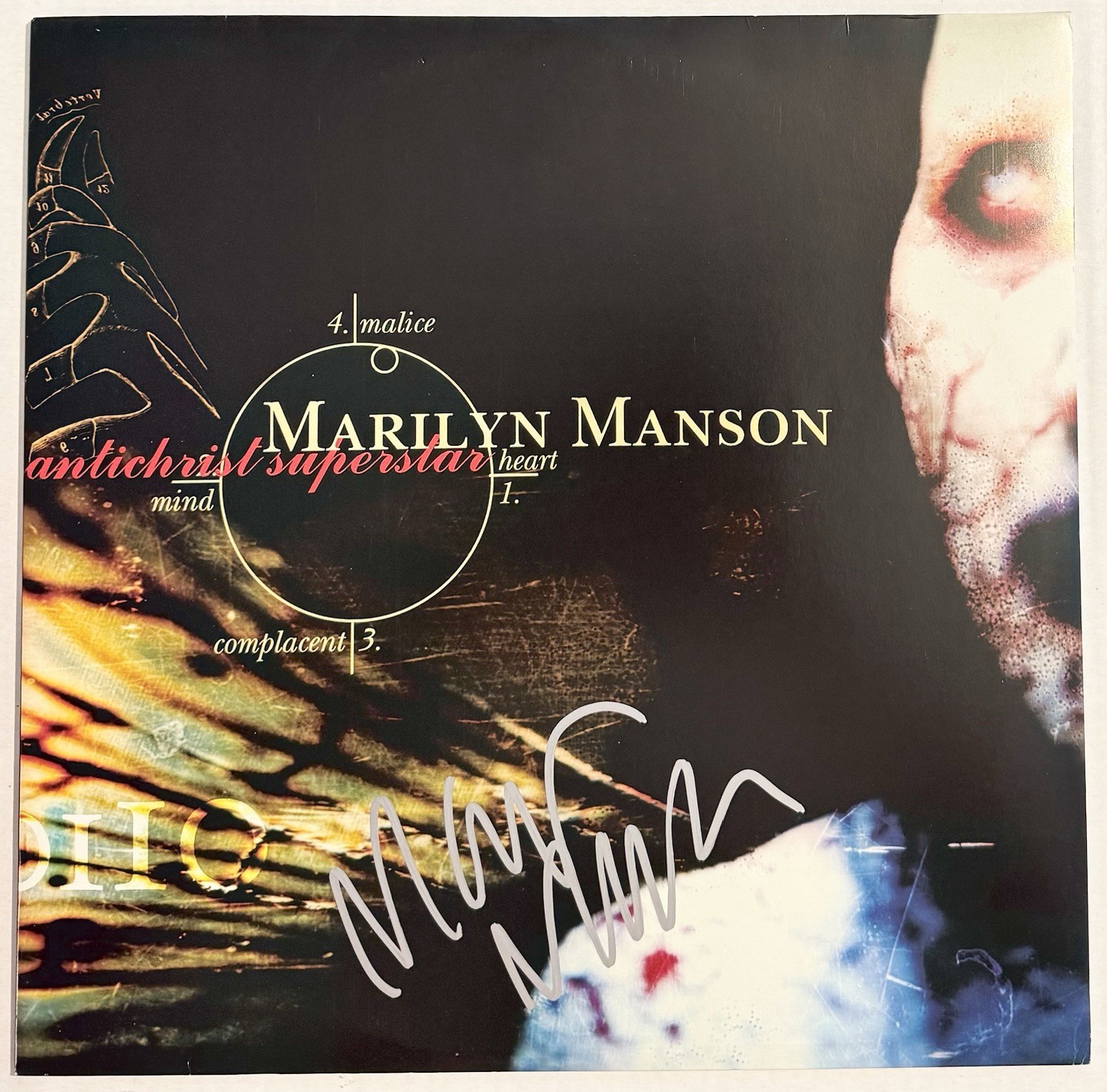 Marilyn Manson Signed Autographed Antichrist Svperstar Vinyl Album PSA/DNA COA