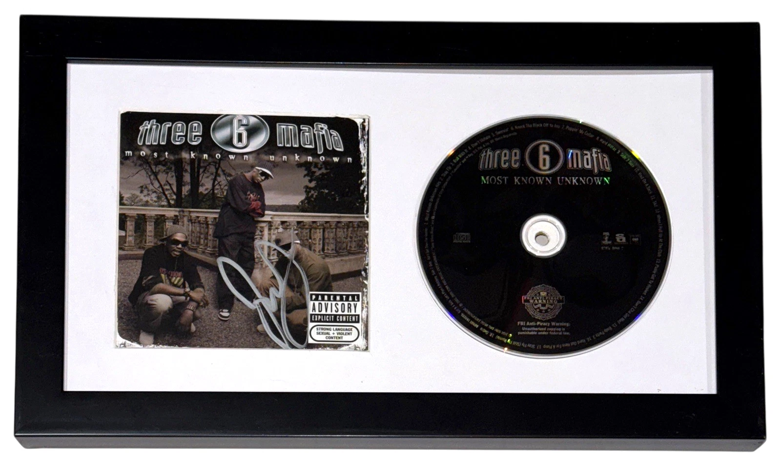 Juicy J Signed Autograph Three 6 Mafia Most Known Unknown CD Framed Rapper COA