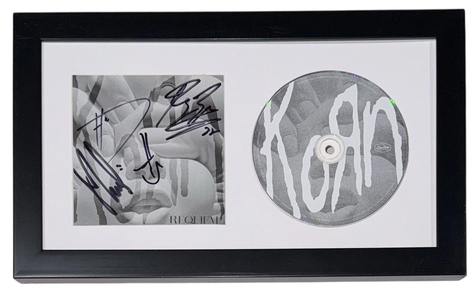 Korn Band Signed Autograph Requiem CD Framed Display Jonathan Davis x4 ACOA COA