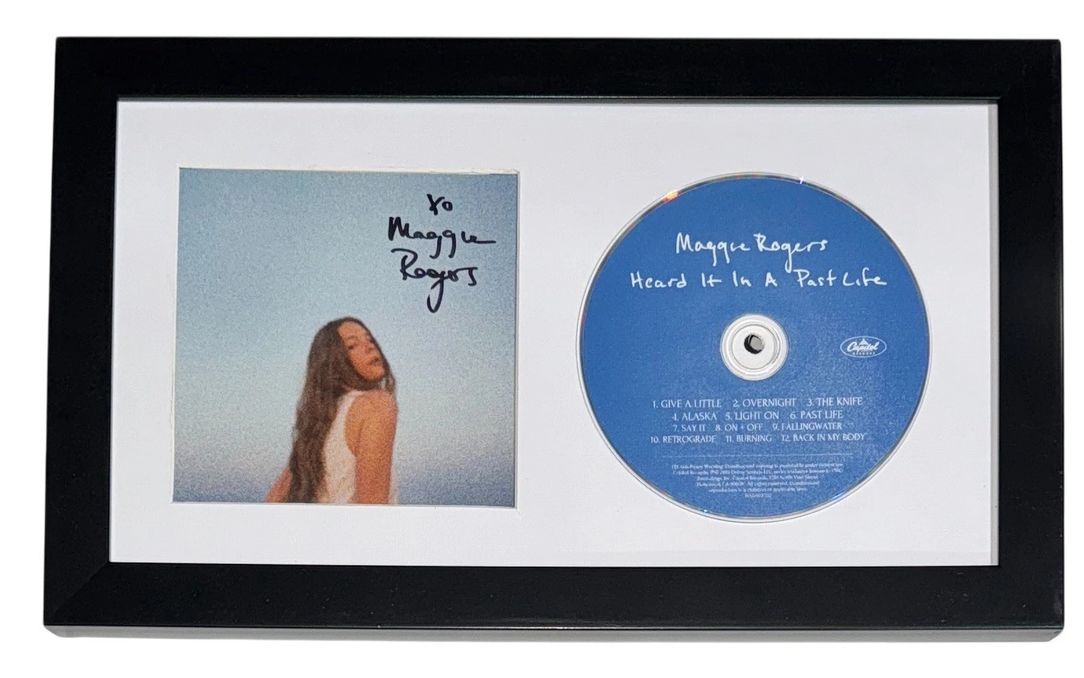 Maggie Rogers Signed Autograph Heard It In A Past Life CD Framed Beckett COA