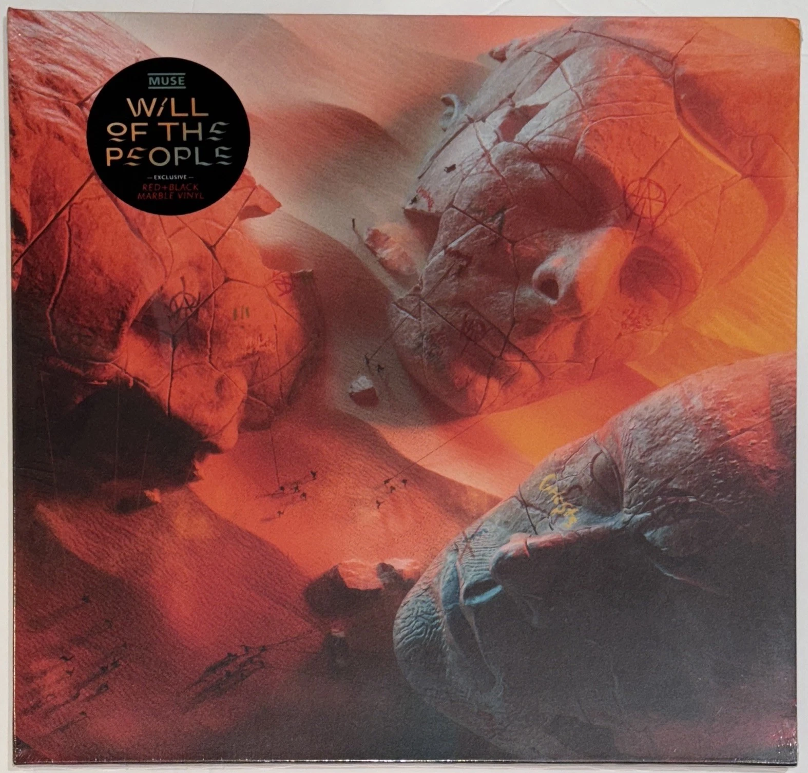 MUSE - Will Of The People Red & Black Marble Vinyl Record Album LP Sealed New