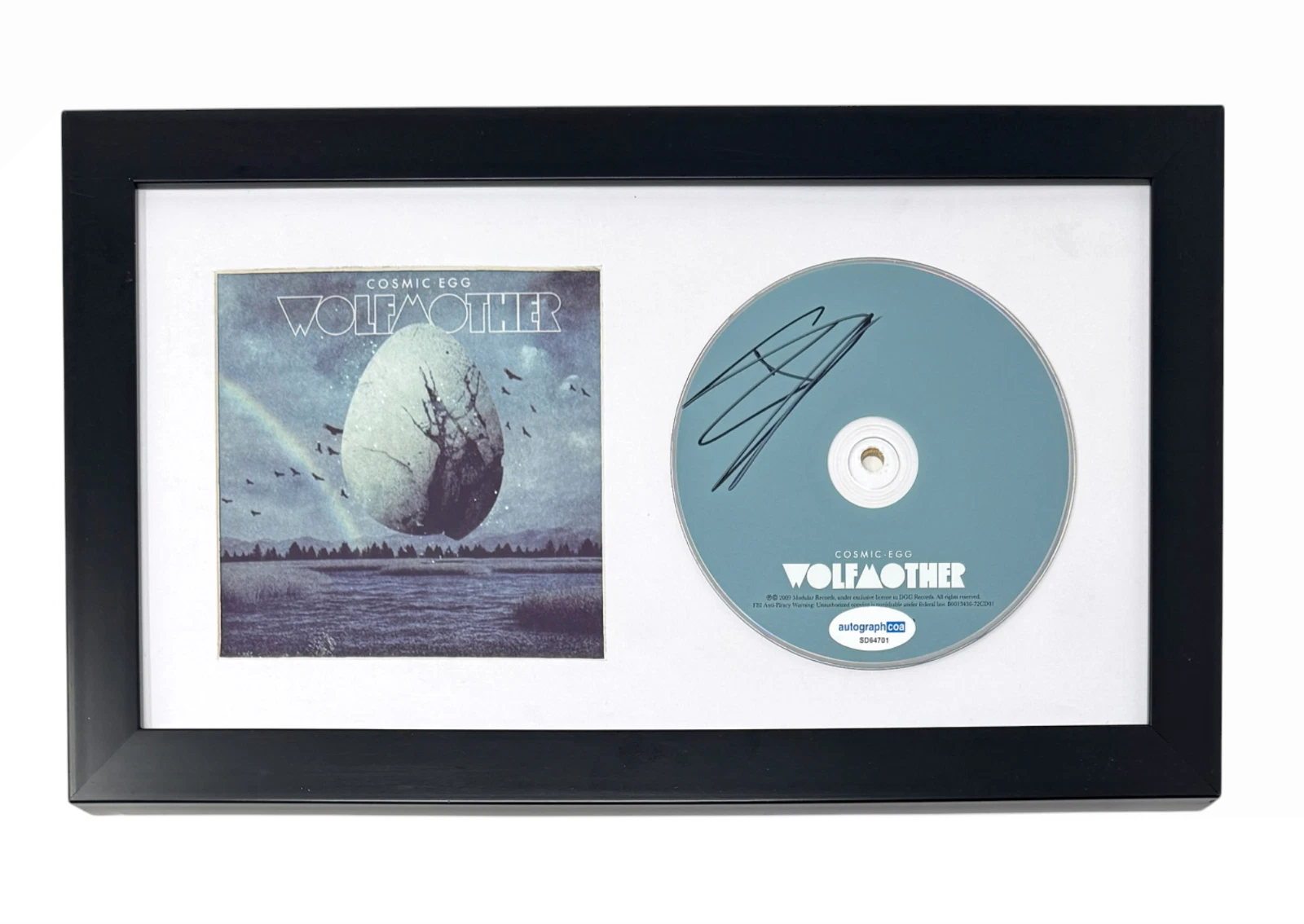 Wolfmother Andrew Stockdale Signed Autograph 'Cosmic Egg' CD Framed Display ACOA