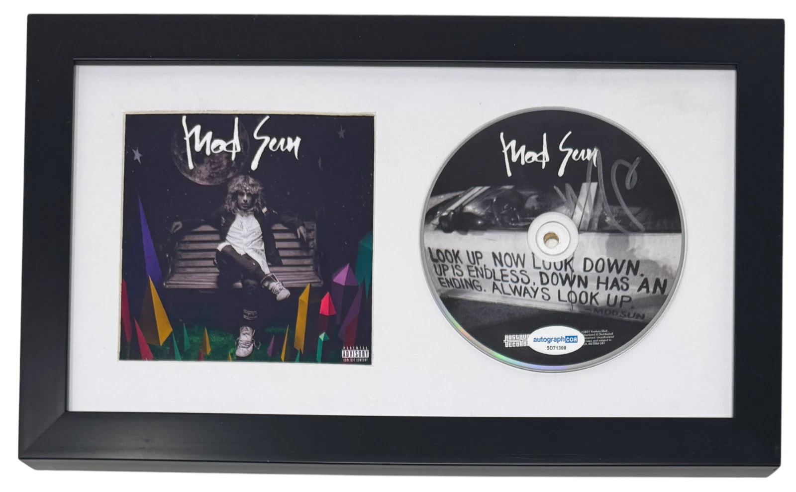 MOD SUN Signed Autograph Look Up CD Framed Internet Killed the Rockstar ACOA COA