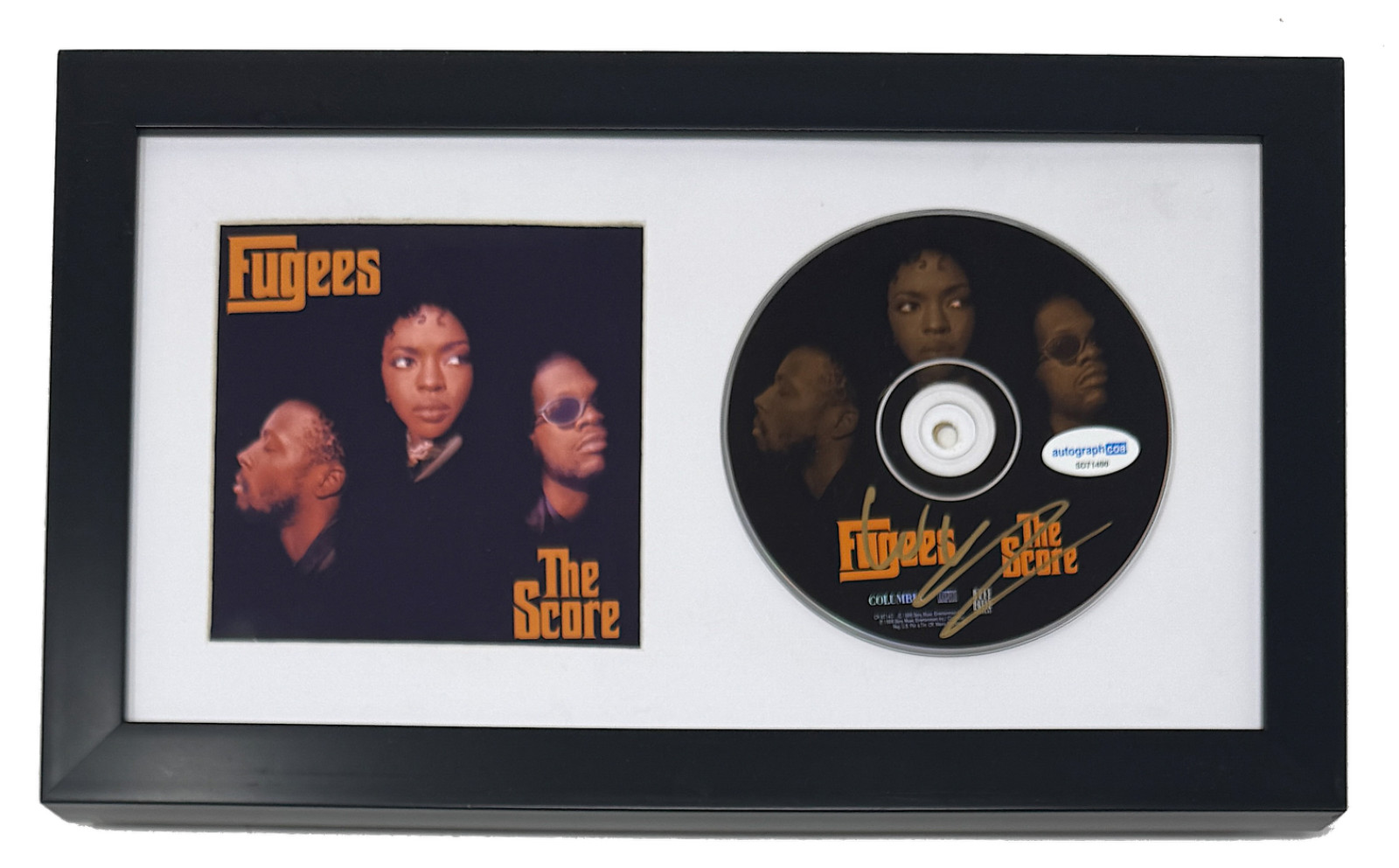 Wyclef Jean Signed Autograph THE FUGEES The Score CD Framed Display ACOA COA