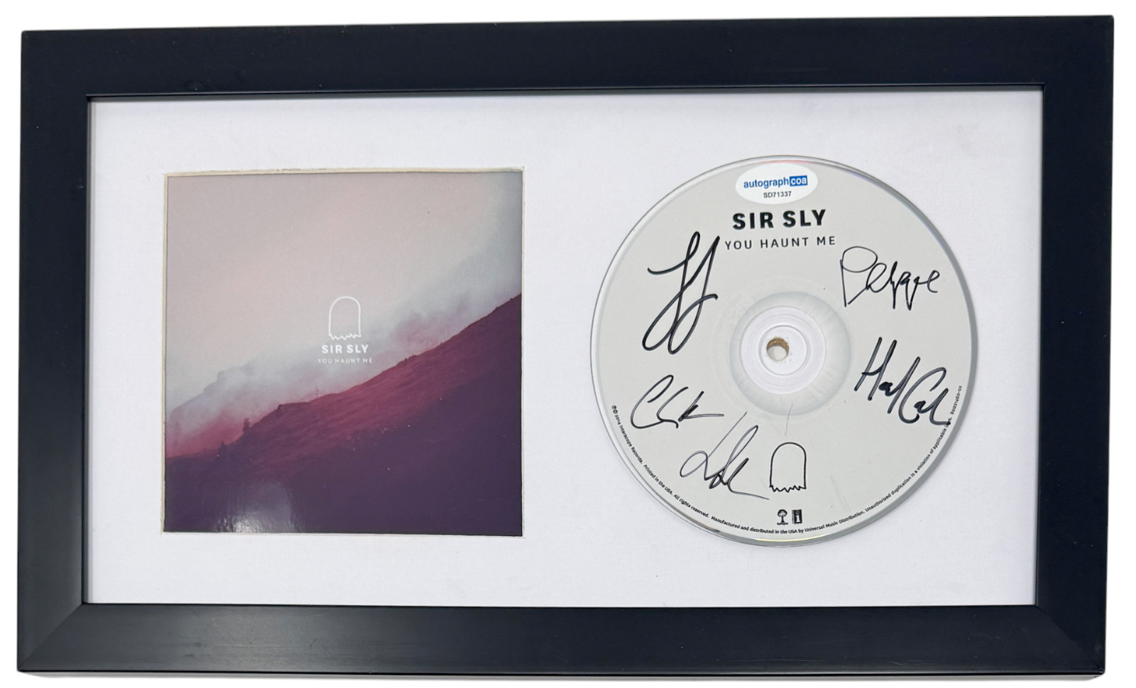 SIR SLY Signed Autograph You Haunt Me CD Framed Display Full Band ACOA COA