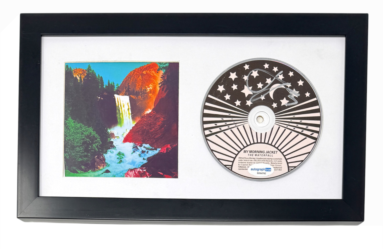 My Morning Jacket Jim James Signed Autograph 'The Waterfall' CD Framed ACOA COA