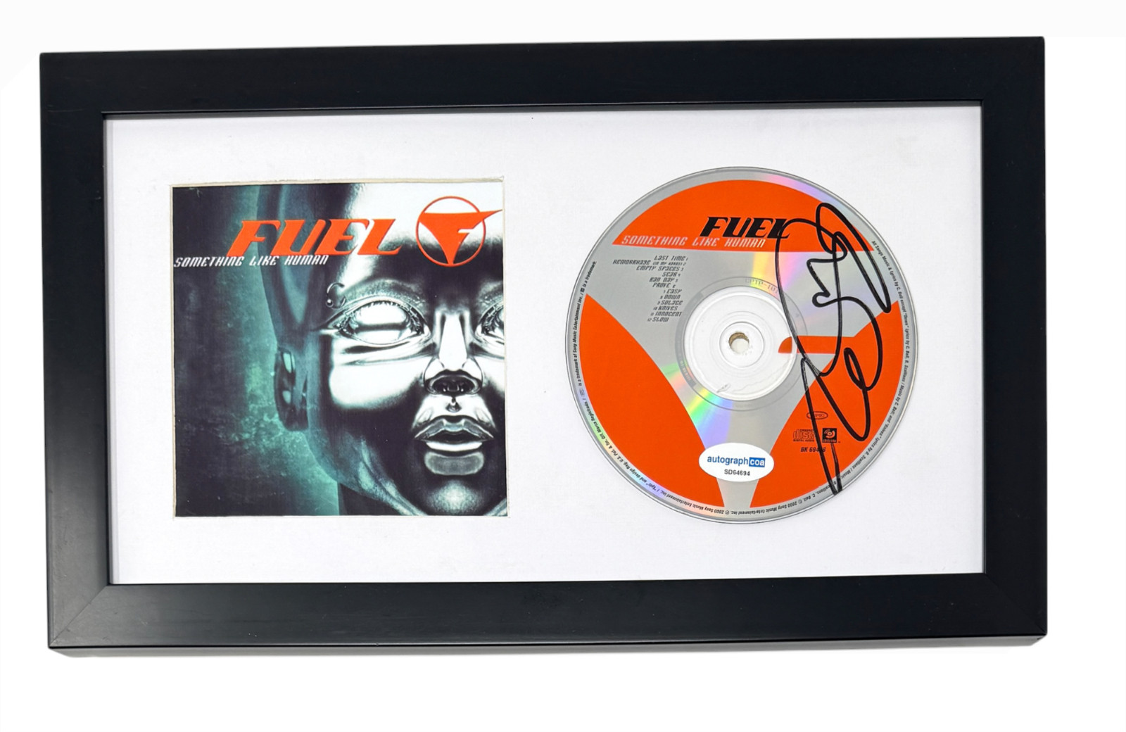 Brett Scallions FUEL Signed Autograph Something Like Human CD Framed Band ACOA