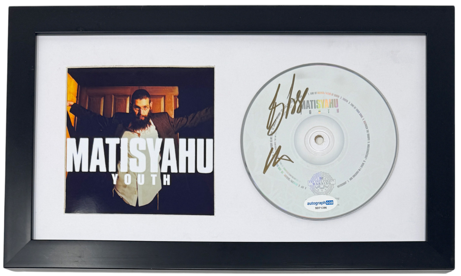 Matisyahu Signed Autograph Youth CD Framed Display Rapper Musician ACOA COA