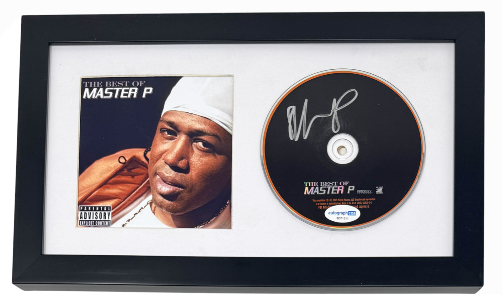 Master P Signed Autograph The Best Of CD Framed Display Rapper Percy Miller ACOA