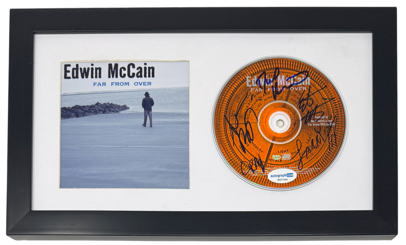 Edwin McCain Band Signed Autograph Far From Over CD Framed Display Group ACOA