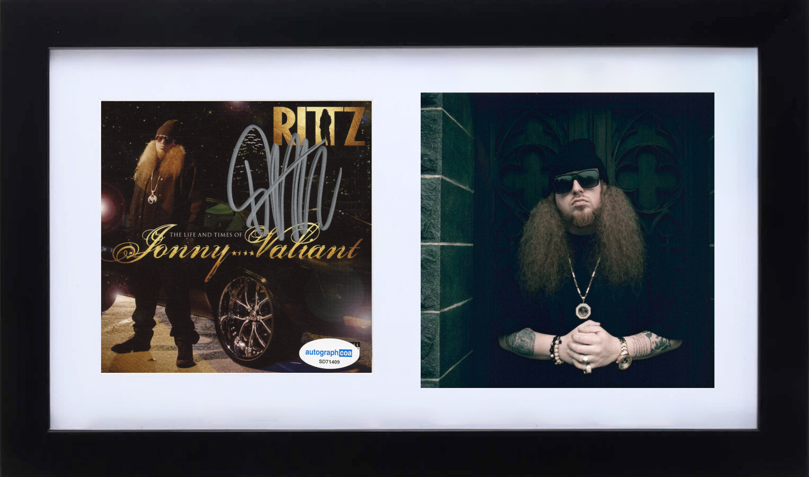 Rittz Signed The Life and Times of Jonny Valiant CD Framed Rapper Autograph ACOA