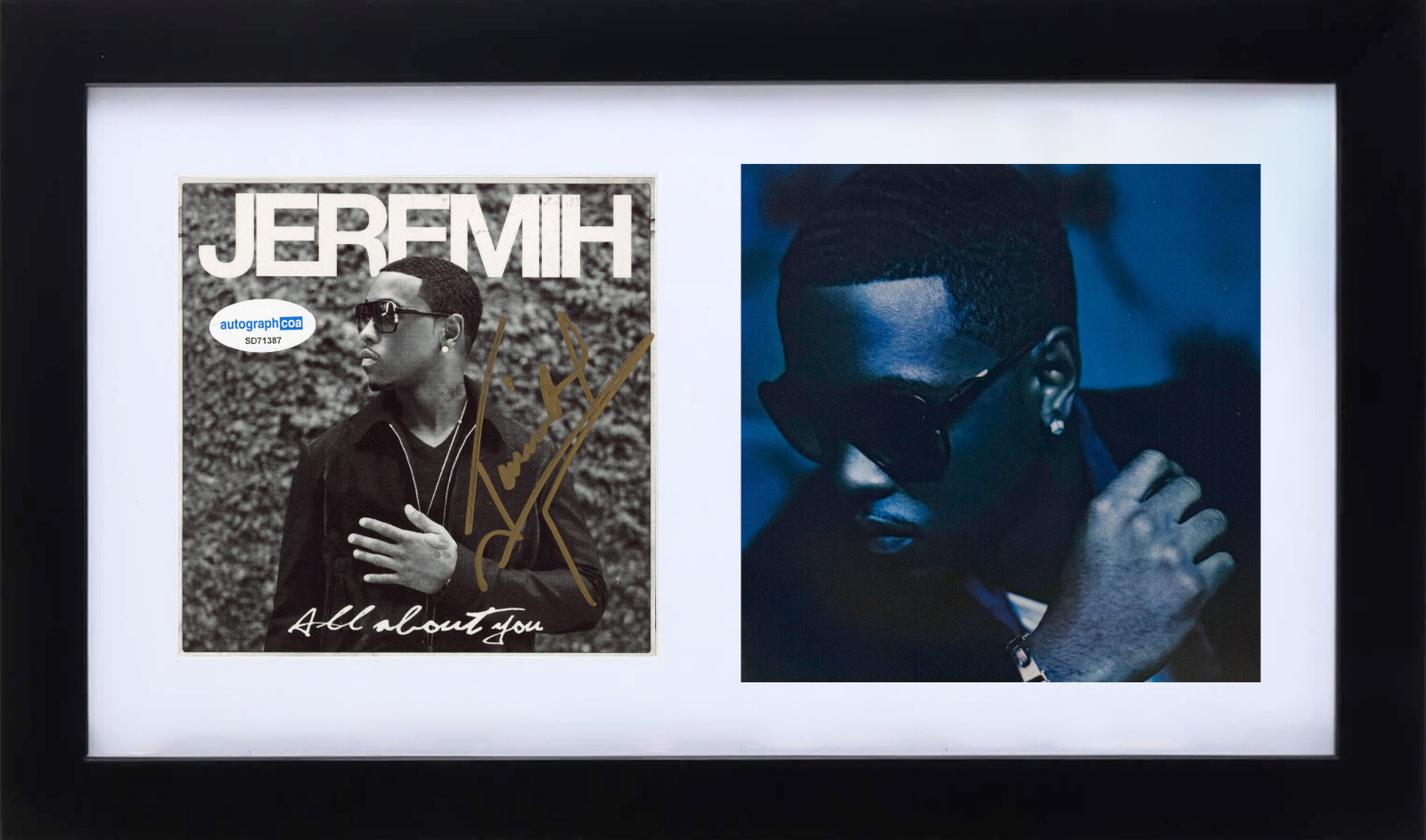 Jeremih Signed Autograph All About You CD Cover Framed Display R&B Singer ACOA