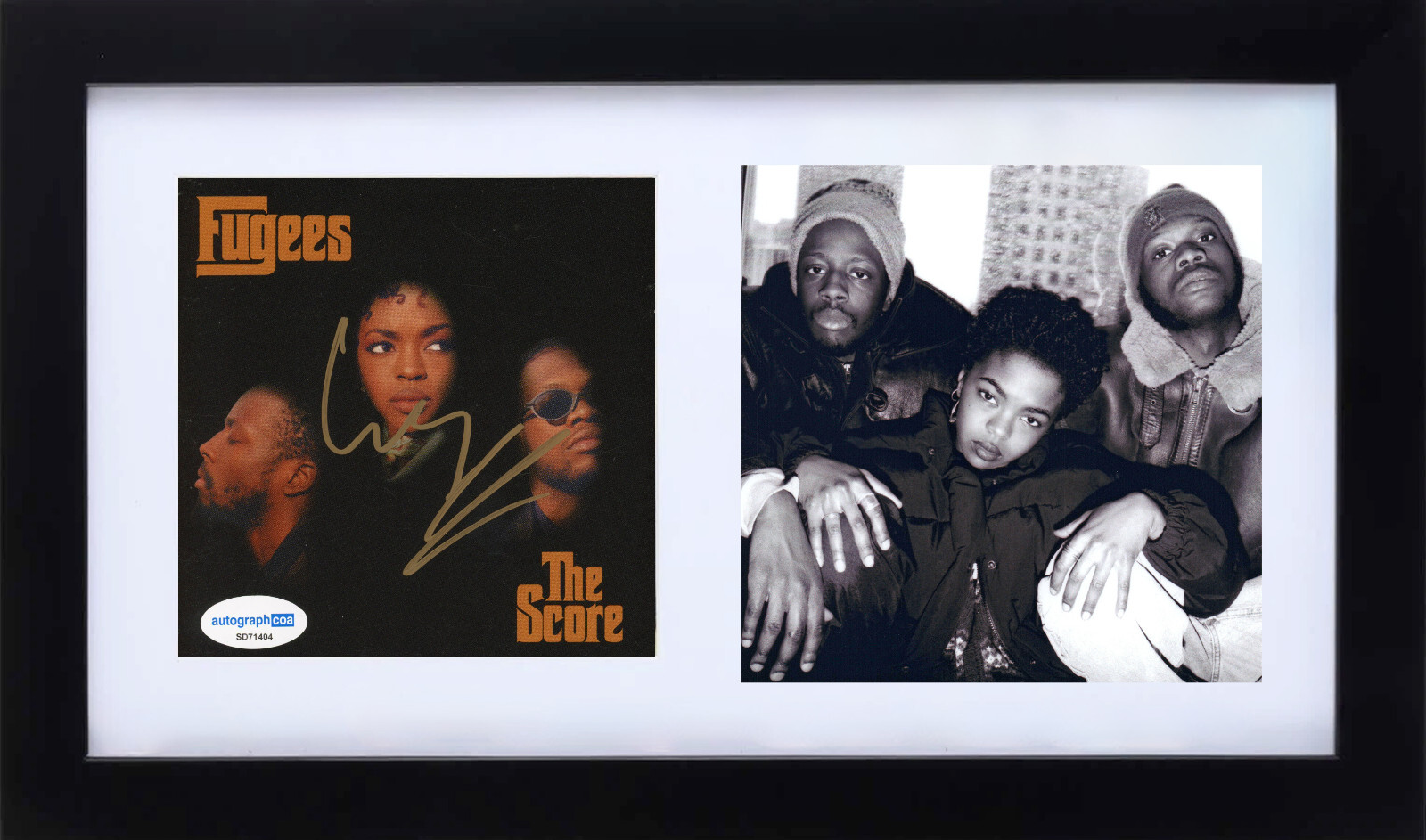 Wyclef Jean THE FUGEES The Score Signed Autograph CD Cover Framed Display ACOA