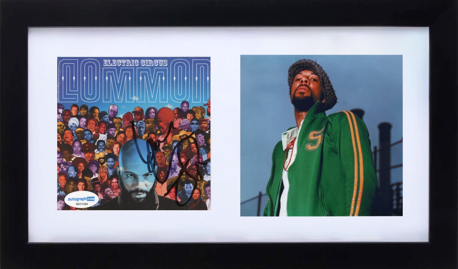 Common Electric Circus Signed Autograph CD Cover Framed Rapper Hip Hop ACOA