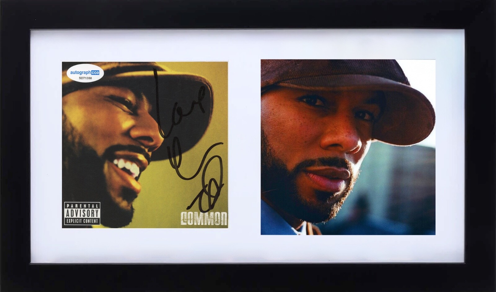 Common – Be Signed Autograph CD Cover Framed Display Rapper Hip Hop ACOA COA