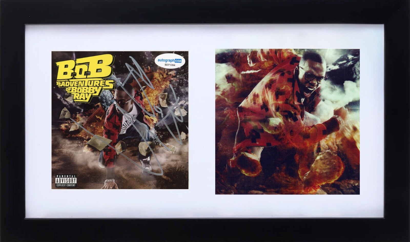 B.o.B Presents The Adventures of Bobby Ray Signed Autograph CD Cover Framed ACOA