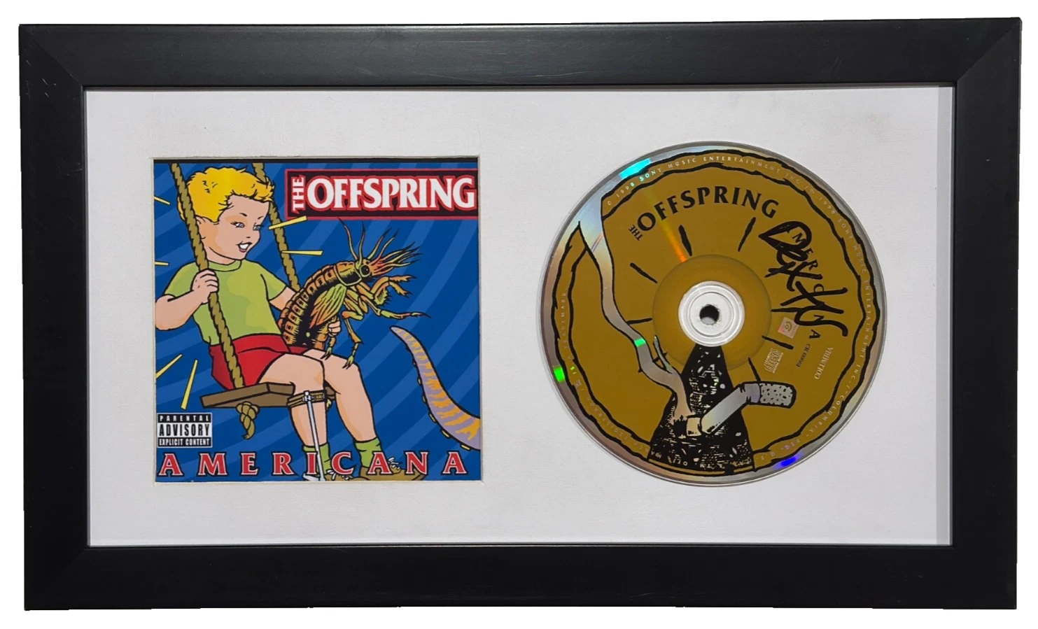 Dexter Holland The Offspring Signed Autograph Americana CD Cover Framed BAS COA