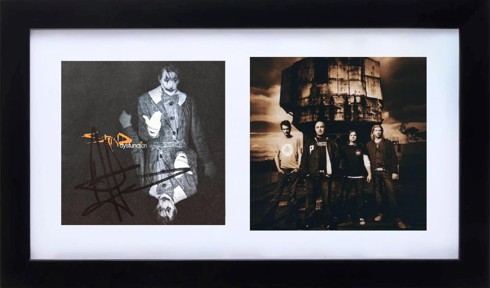 AARON LEWIS STAIND DYSFUNCTION SIGNED AUTOGRAPH FRAMED CD COVER BECKETT COA COLLECTIBLE MEMORABILIA