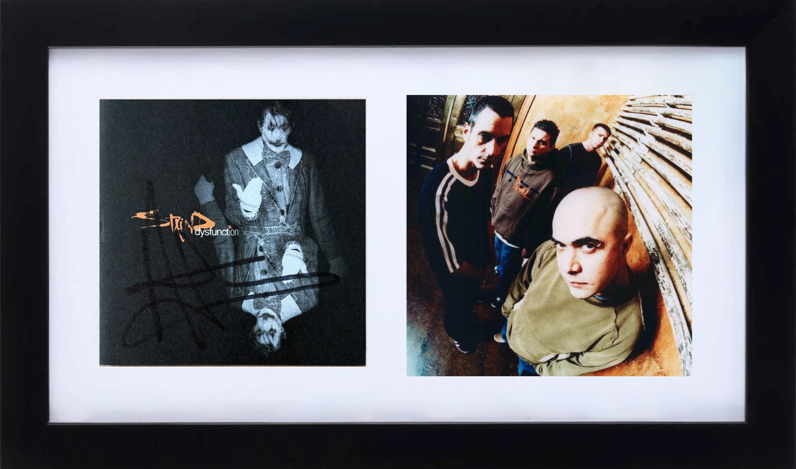 AARON LEWIS STAIND DYSFUNCTION SIGNED AUTOGRAPH FRAMED CD COVER BECKETT COA COLLECTIBLE MEMORABILIA