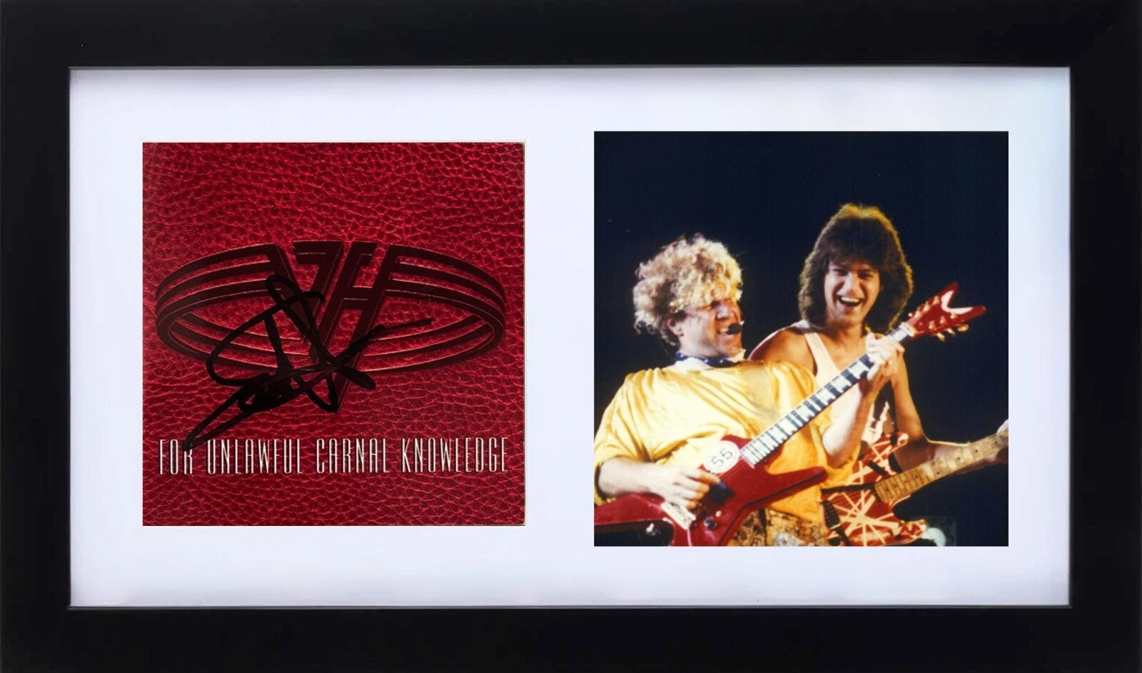 Sammy Hagar Signed Van Halen For Unlawful Carnal Knowledge CD Cover Framed BAS