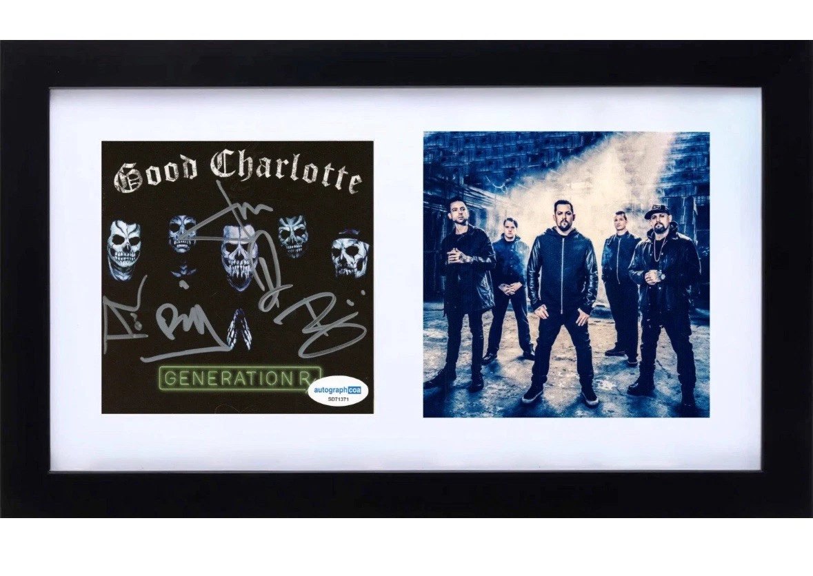 Good Charlotte Signed Autograph Generation Rx CD Framed Joel Benji Madden ACOA