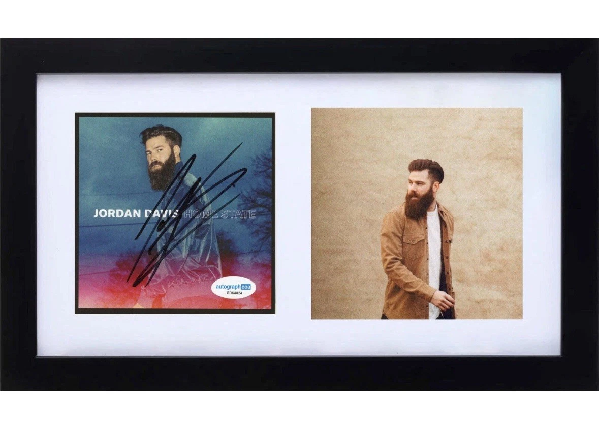Jordan Davis Signed Autograph Home State CD Cover Framed Country Singer ACOA COA