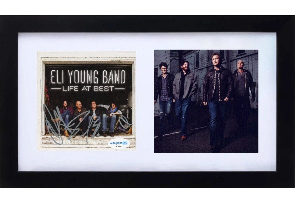 Eli Young Band Signed Autograph Life At Best Framed CD Cover Country Group ACOA
