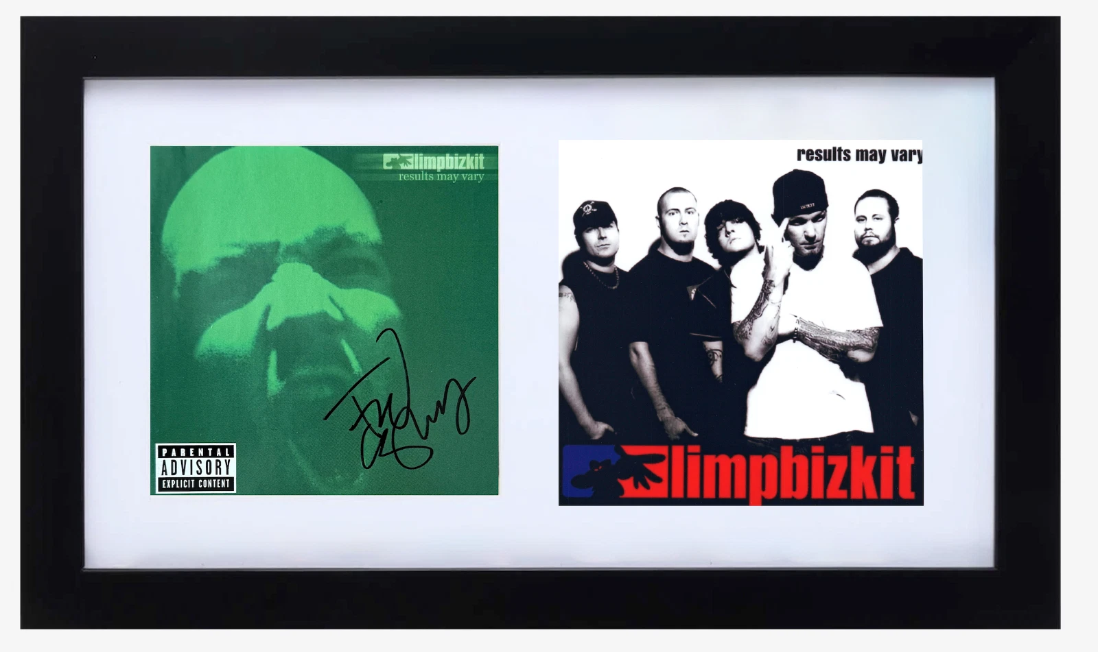 Fred Durst Limp Bizkit Signed Autograph Results May Vary CD Cover Framed BAS COA