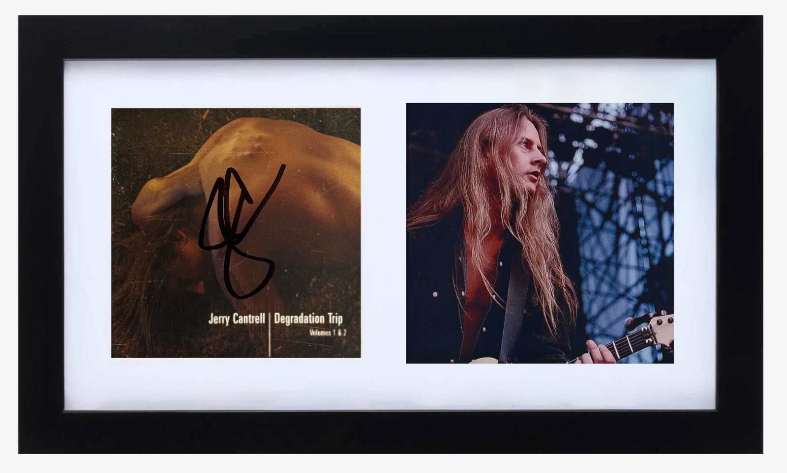 Jerry Cantrell Signed Degradation Trip 1 & 2 CD Cover Framed Alice In Chains BAS