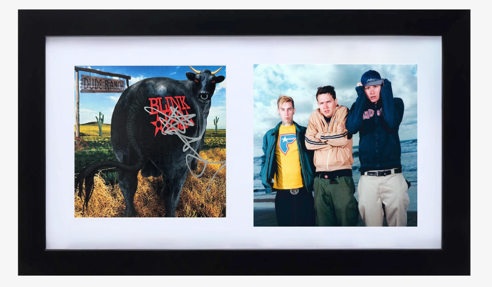 Travis Barker Blink-182 Signed Autograph Dude Ranch CD Framed Display BAS COA