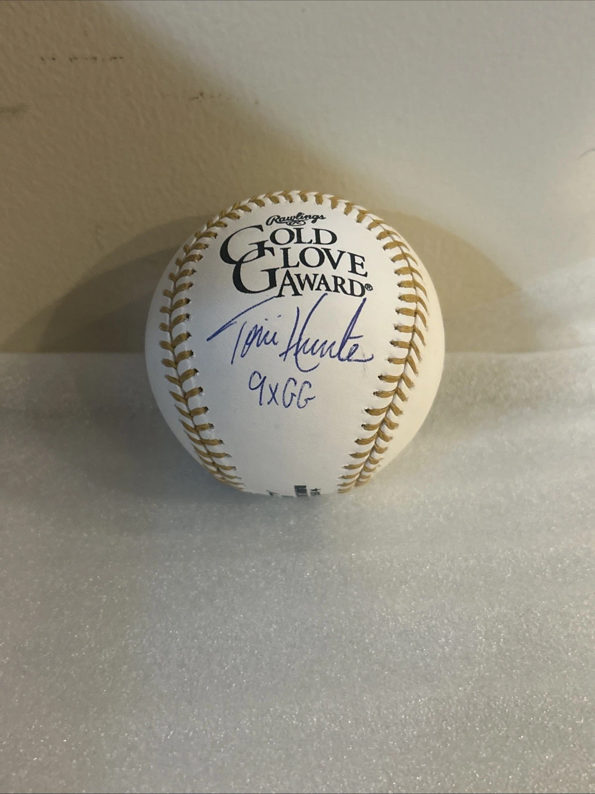 TORII HUNTER SIGNED AUTOGRAPH GOLD GLOVE BASEBALL 9x GG BALL BAS COA ROMLB