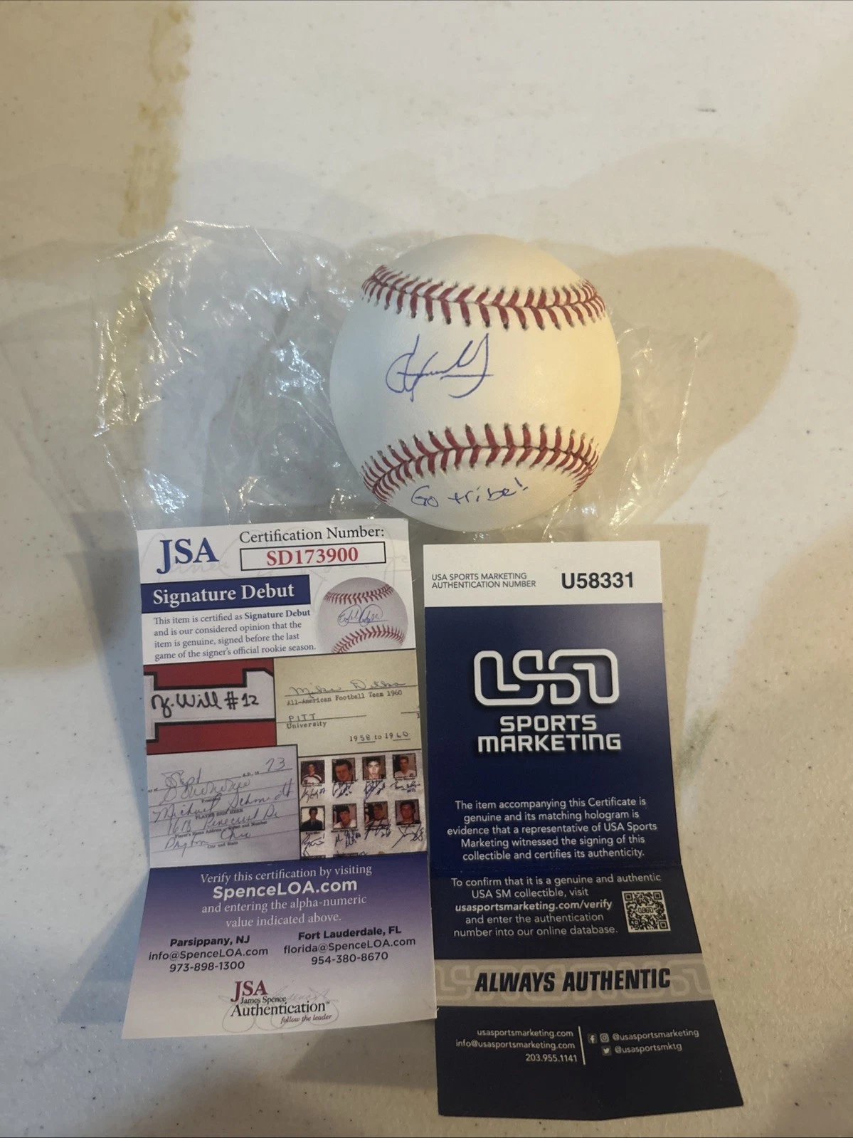 CLEVELAND INDIANS- GEORGE VALERA SIGNED AUTOGRAPH ROMLB BASEBALL BALL JSA COA