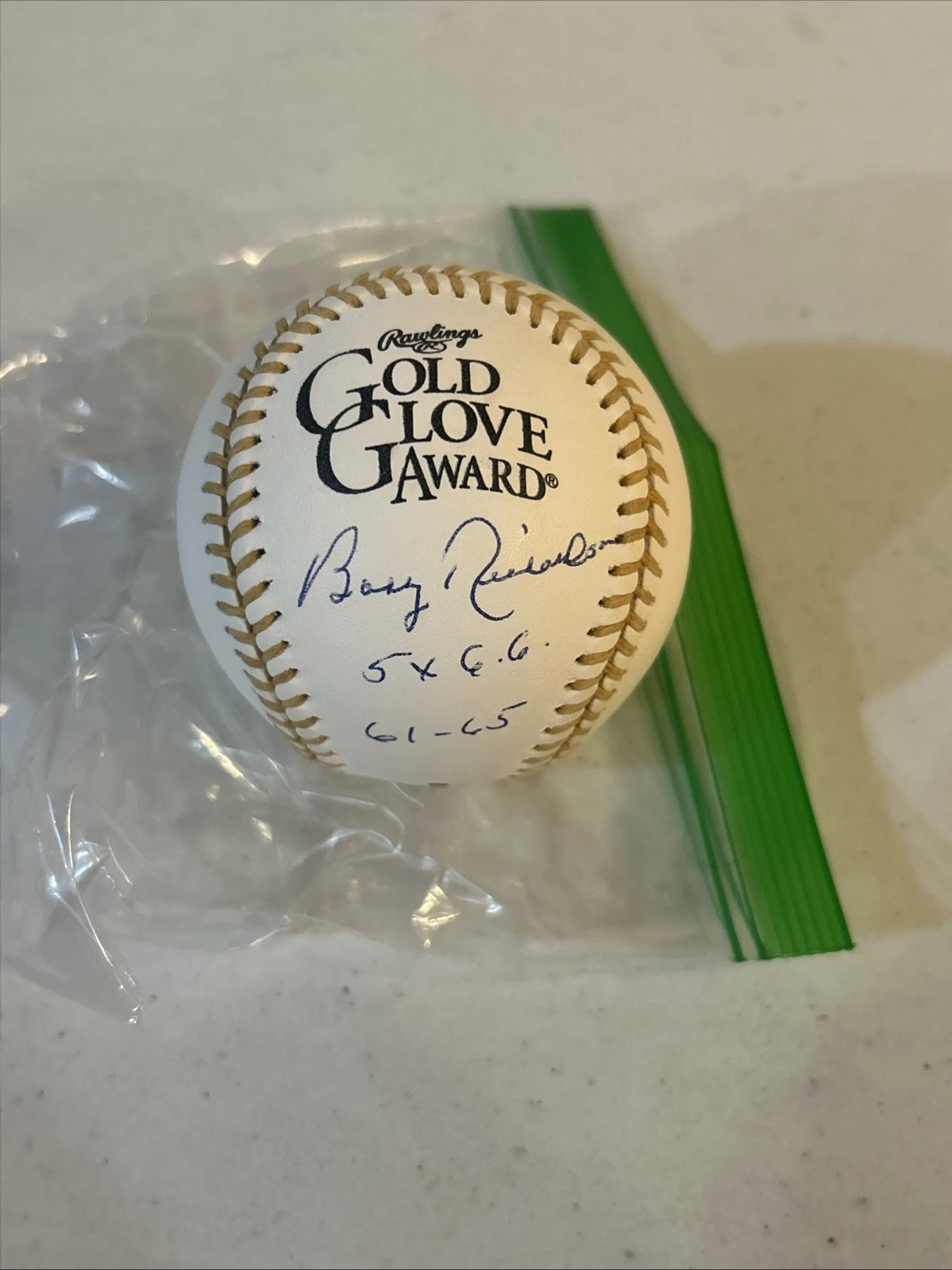 NEW YORK YANKEES- BOBBY RICHARDSON SIGNED AUTOGRAPH GOLD GLOVE BALL JSA COA