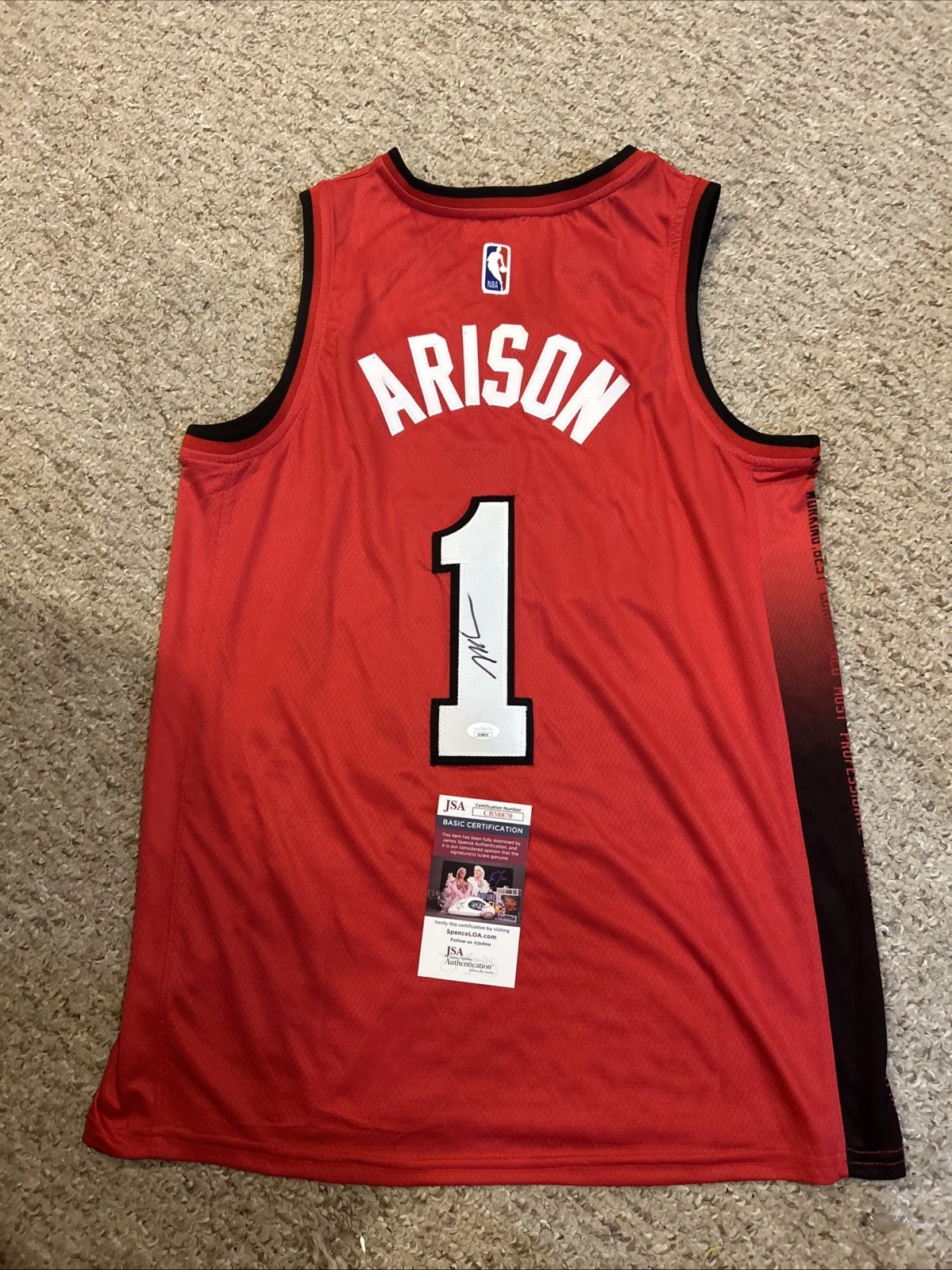 MIAMI HEAT- MICKY ARISON SIGNED AUTOGRAPH JERSEY JSA COA OWNER HOF CHAMPION