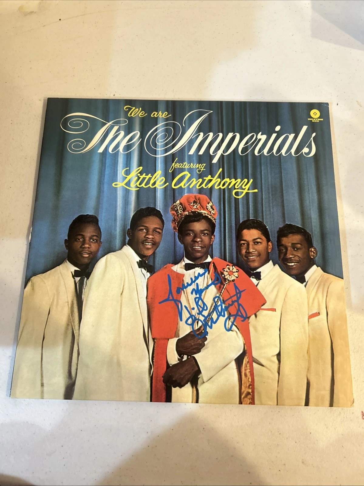 LITTLE ANTHONY & THE IMPERIALS SIGNED AUTOGRAPH VINYL ALBUM ACOA LP RECORD