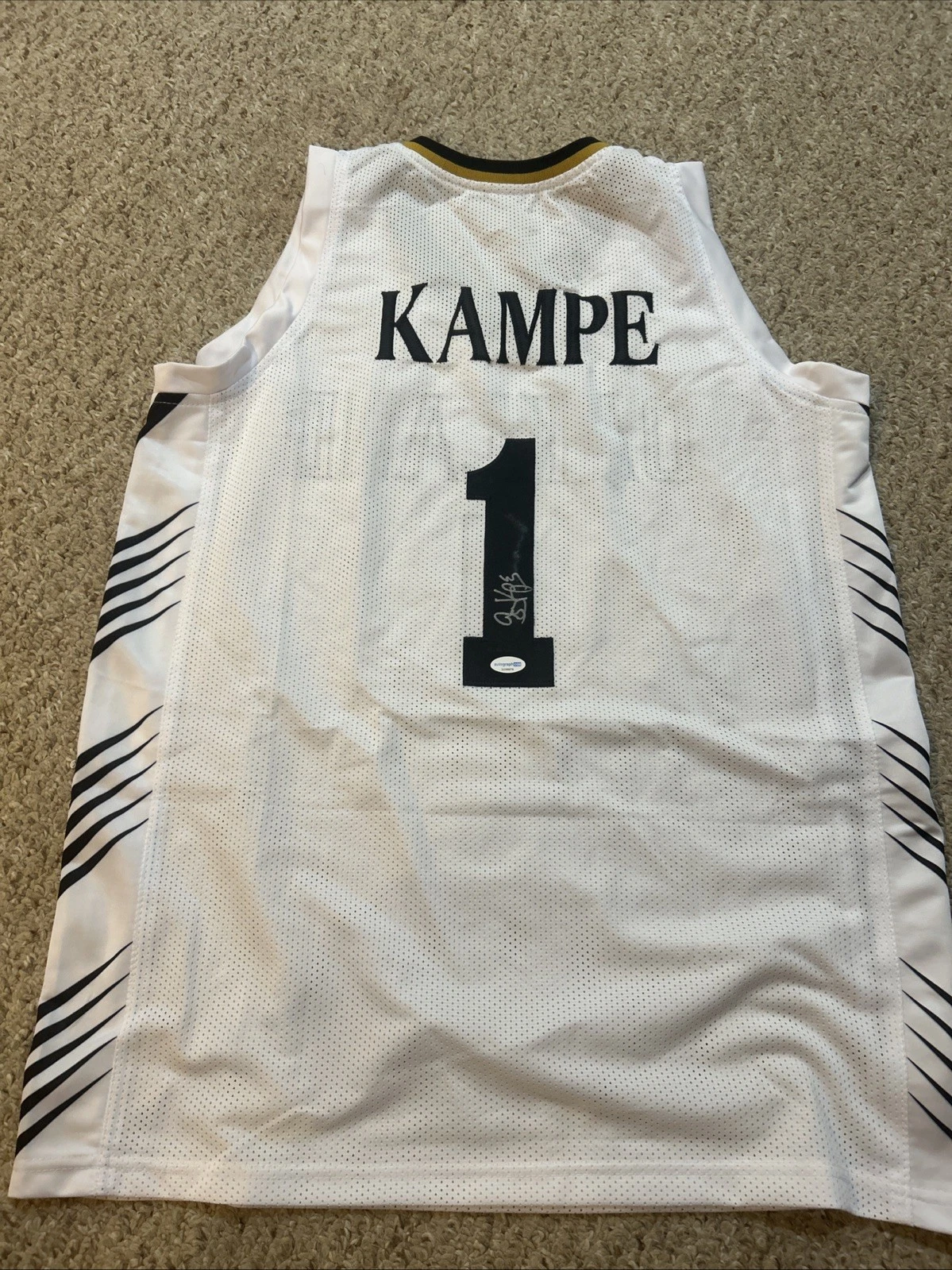 OAKLAND GOLDEN GRIZZLIES- GREG KAMPE SIGNED AUTOGRAPH  JERSEY ACOA BASKETBALL