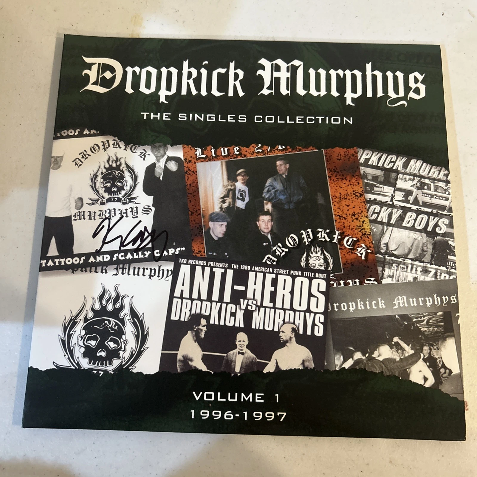 KEN CASEY DROPKICK MURPHYS SIGNED AUTOGRAPH VINYL ALBUM ACOA SINGLES COLLECTION