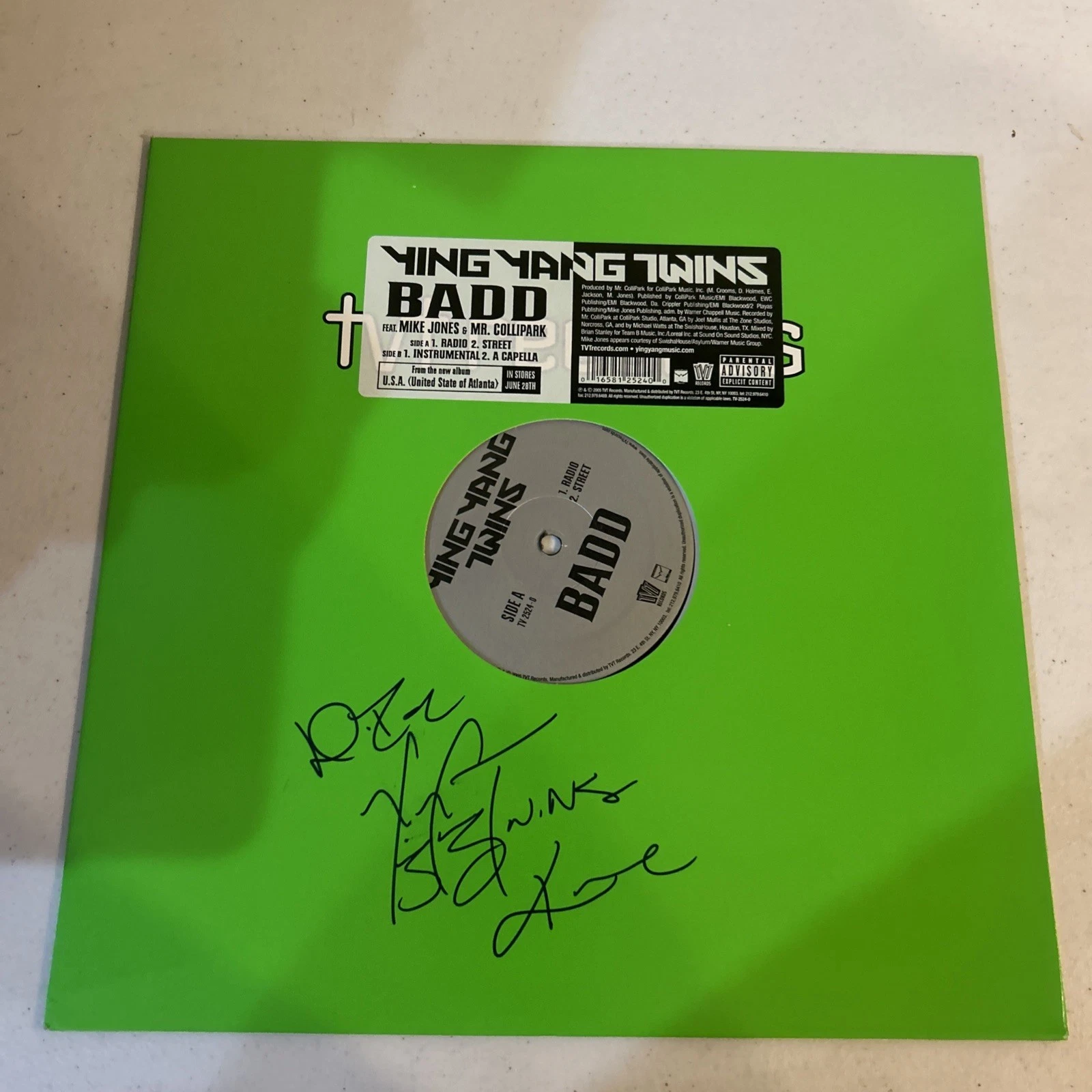 YING YANG TWINS SIGNED AUTOGRAPH BADD VINYL ALBUM ACOA RAP COLLECTIBLE MEMORABILIA