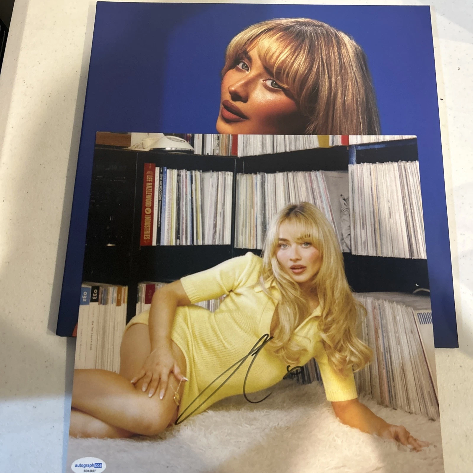 SABRINA CARPENTER SIGNED AUTOGRAPH VINYL ALBUM INSERT ACOA SHORT N SWEET