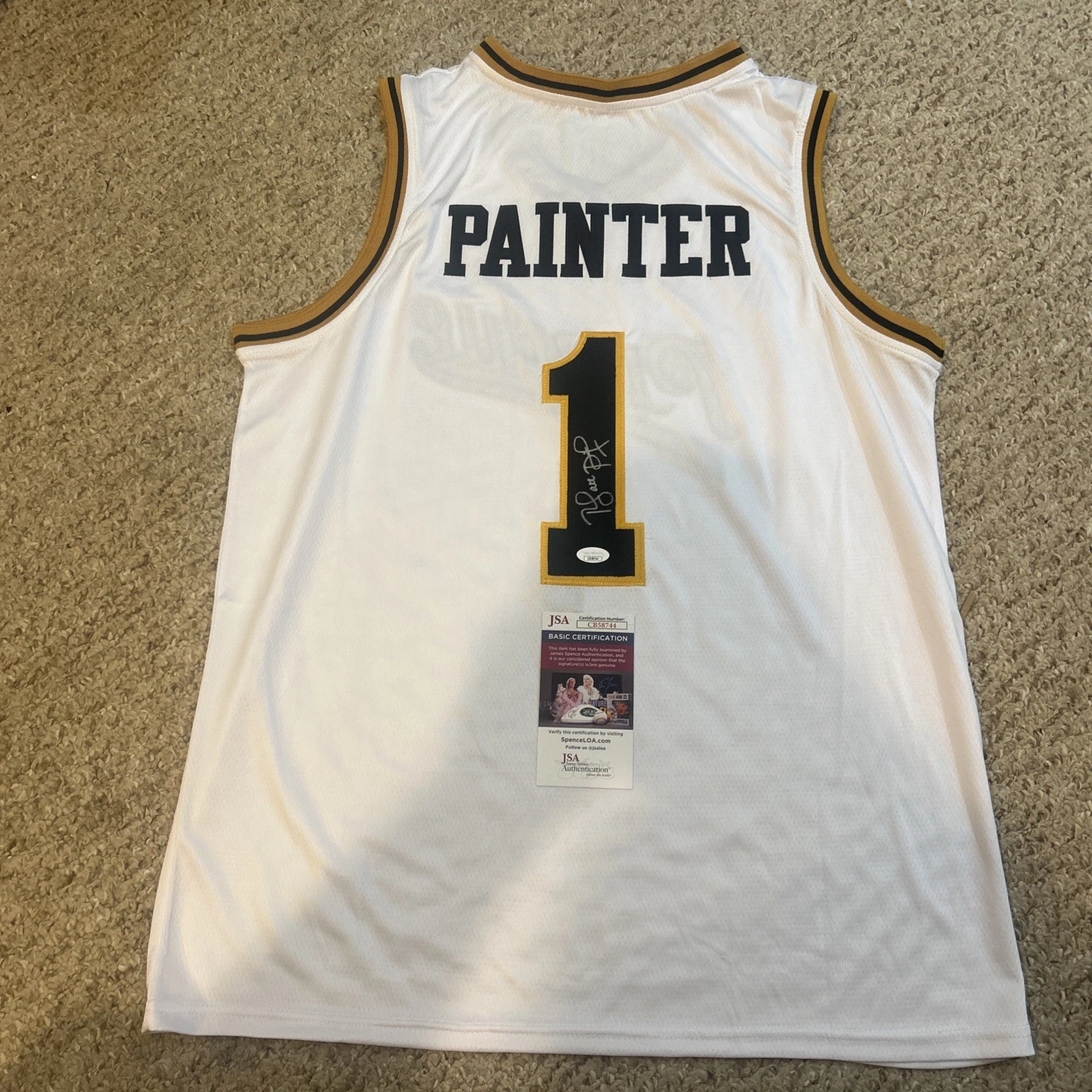 PURDUE BOILERMAKERS- MATT PAINTER SIGNED AUTOGRAPH JERSEY JSA COA BASKETBALL