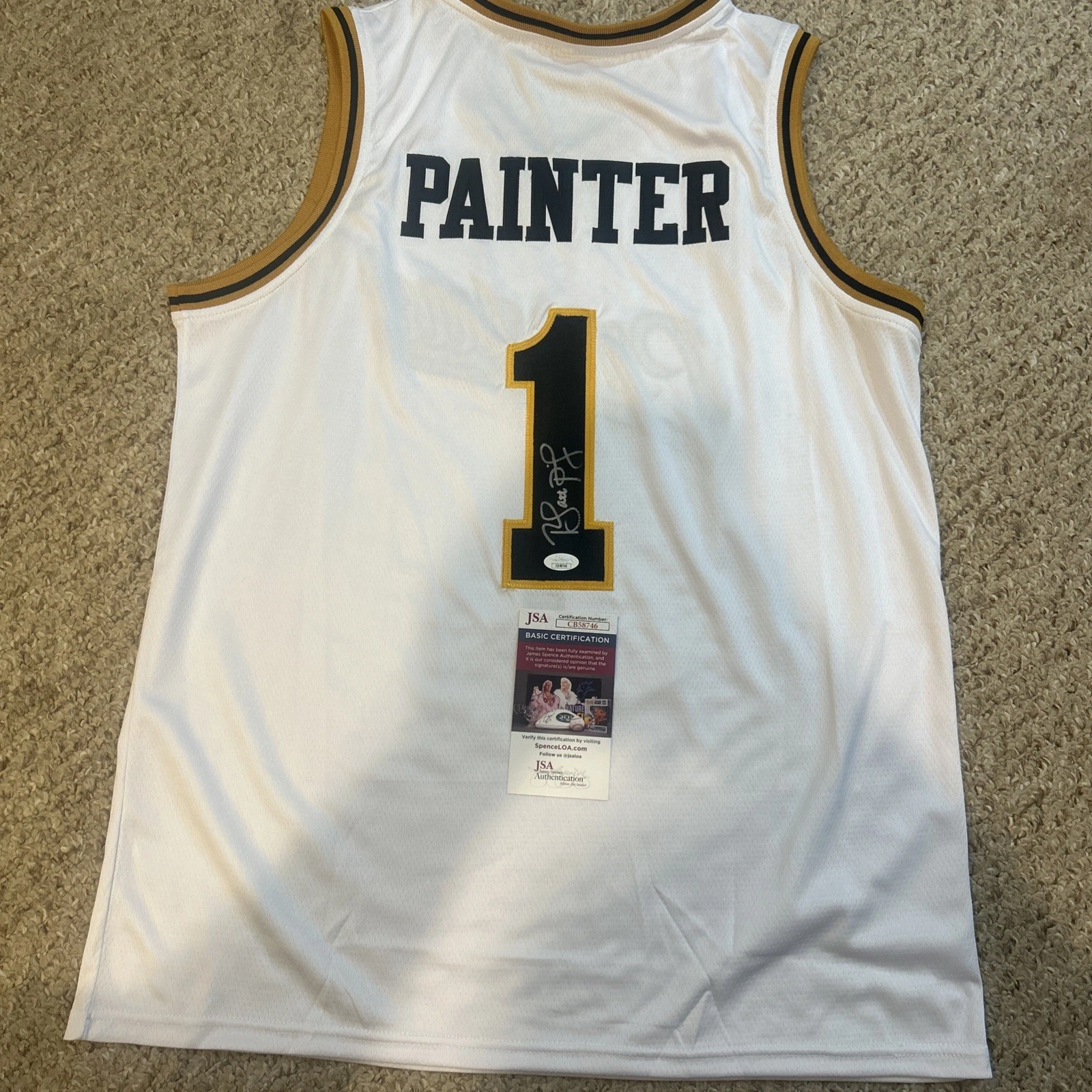 PURDUE BOILERMAKERS- MATT PAINTER SIGNED AUTOGRAPH JERSEY JSA COA BASKETBALL